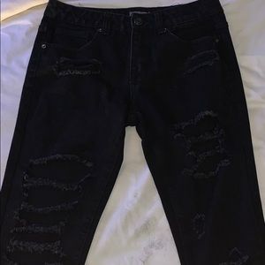 Black ripped jeans